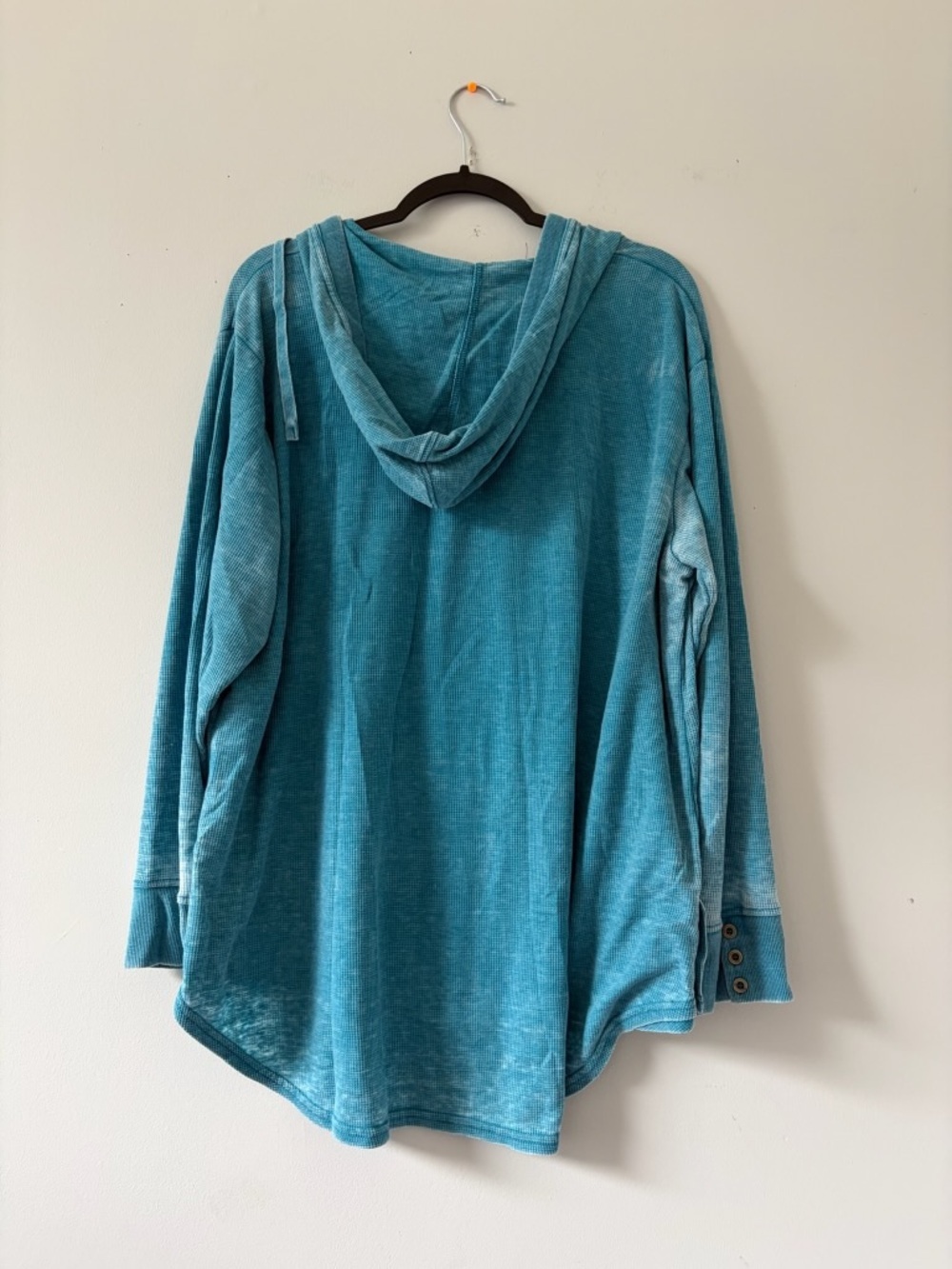Lightweight Teal Hooded Pullover